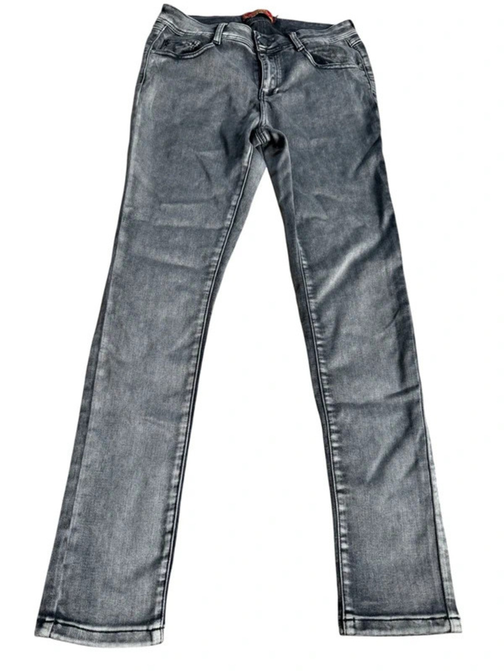 One 5 One Faded Black/Gray Skinny Jeans Size 10 Stretch SKUP1